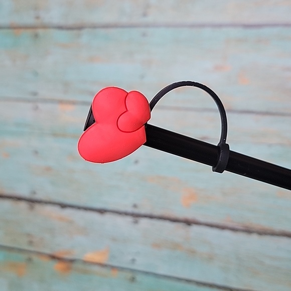 Valentine Heart Straw Topper - Picture 4 of 5